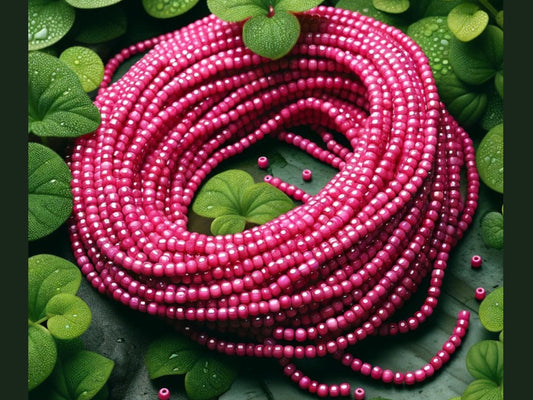 Tie on pink waist beads , African waist beads for weight loss, pink authentic African waist beads, black-owned